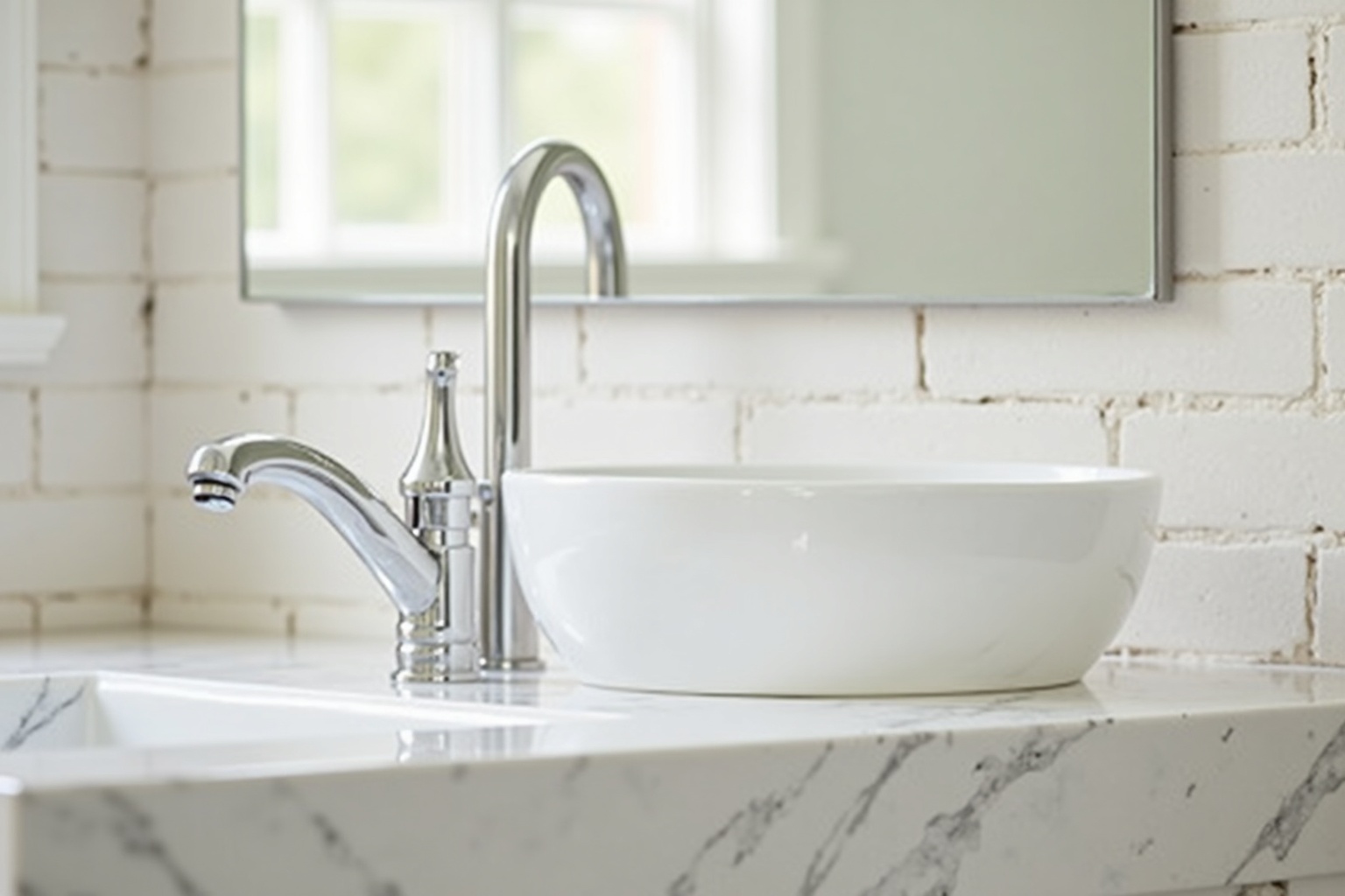 Modernes neu saniertes Badezimmer mit großformatigen Fliesen